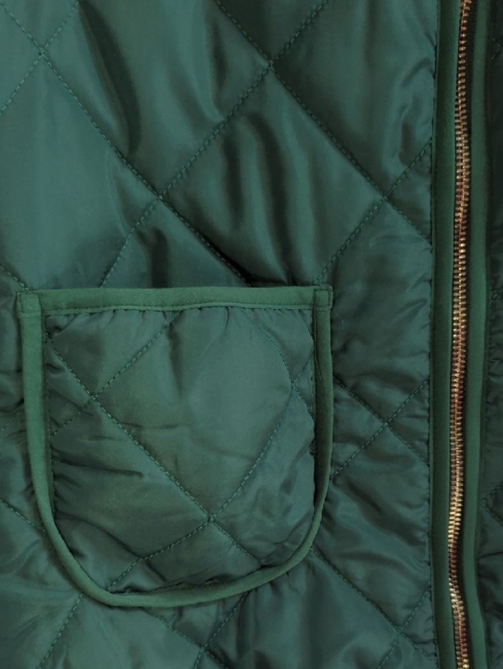 Market & Spruce Quilted Sleeveless Vest in Teal - Picture 5 of 6